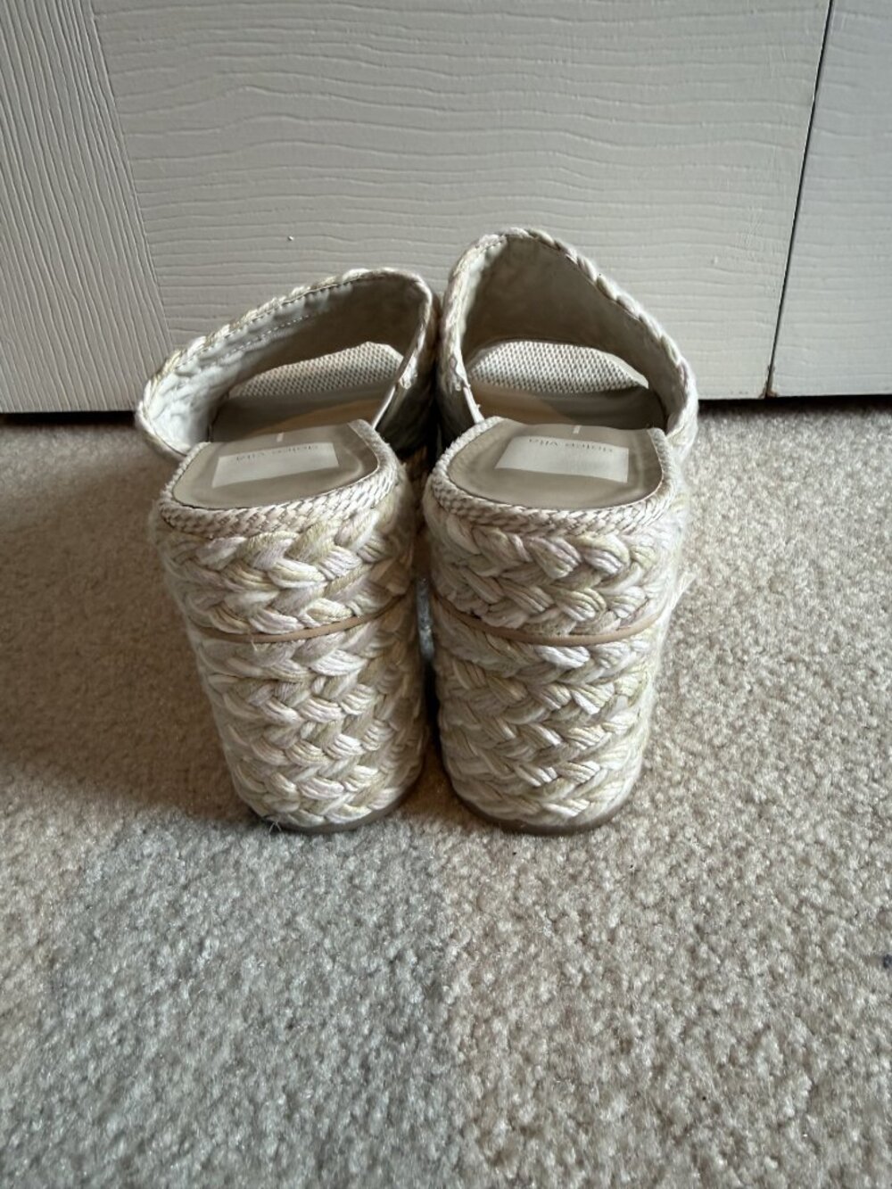 Dolce Vita Women’s Elora Chunky Raffia Platform Slide Sandals Light Natural Sz 6 - Picture 4 of 8